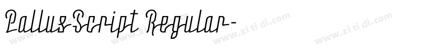 PallusScript Regular字体转换